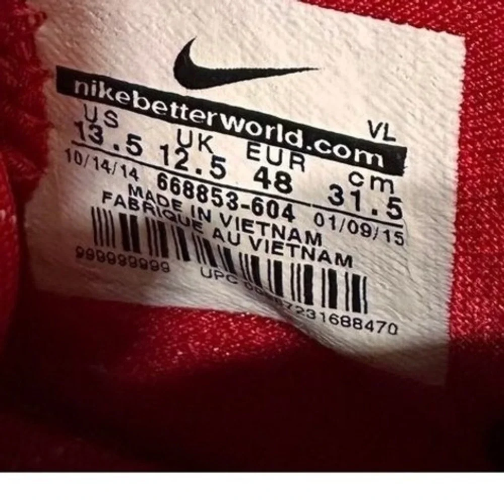 Nike‎ Alpha Pro 2 TD 3/4 Football Cleats Red Blue White Mens 13.5 Studded